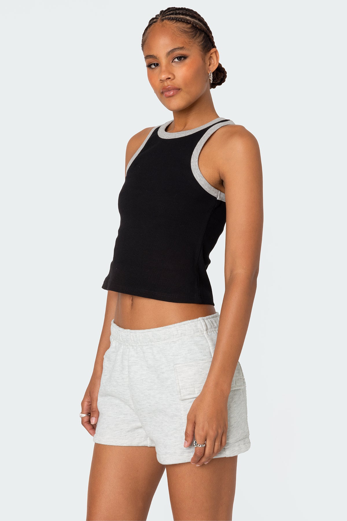 Wes Contrast Ribbed Tank Top - Image 4