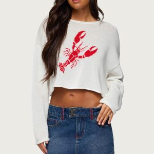 Lobster Babe Oversized Knit Top