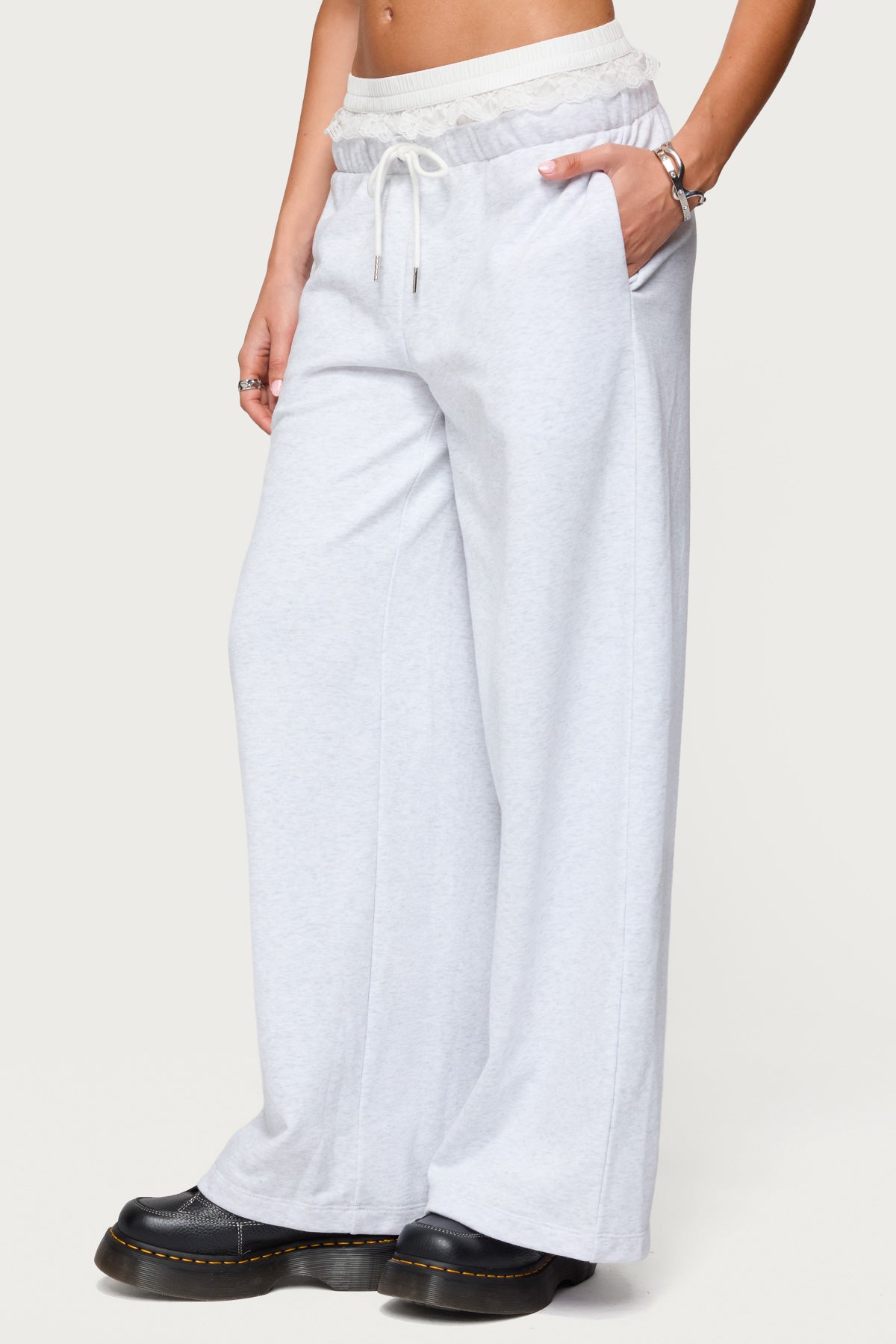 Tamia Peekaboo Ruffle Lace Sweatpants - Image 4