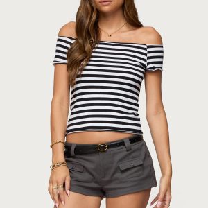 Amanda Striped Off Shoulder Top