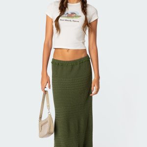 Garner Textured Knit Maxi Skirt