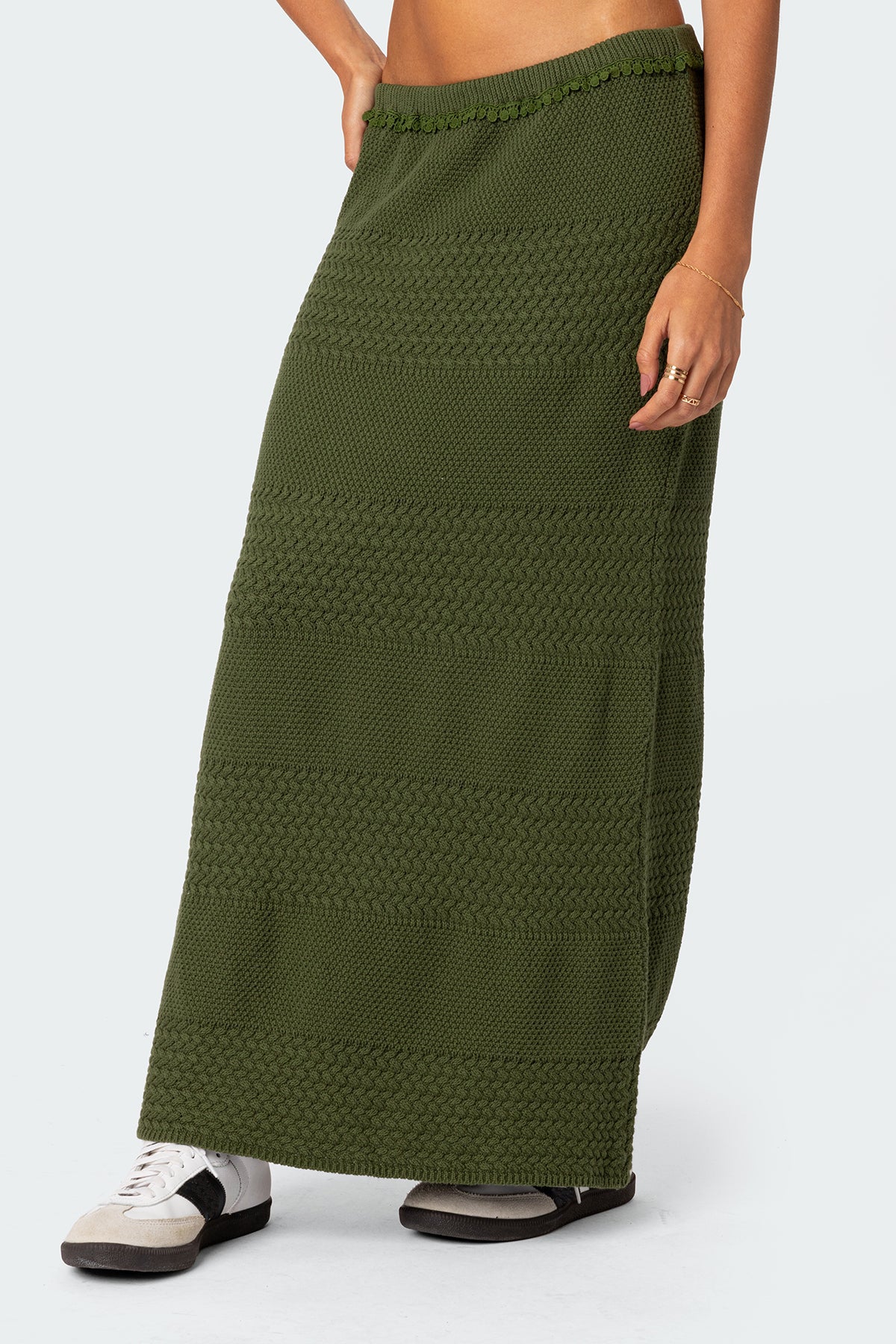 Garner Textured Knit Maxi Skirt - Image 3