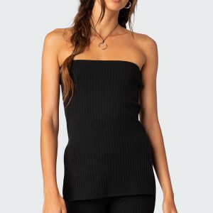 Dekota Slit Ribbed Top