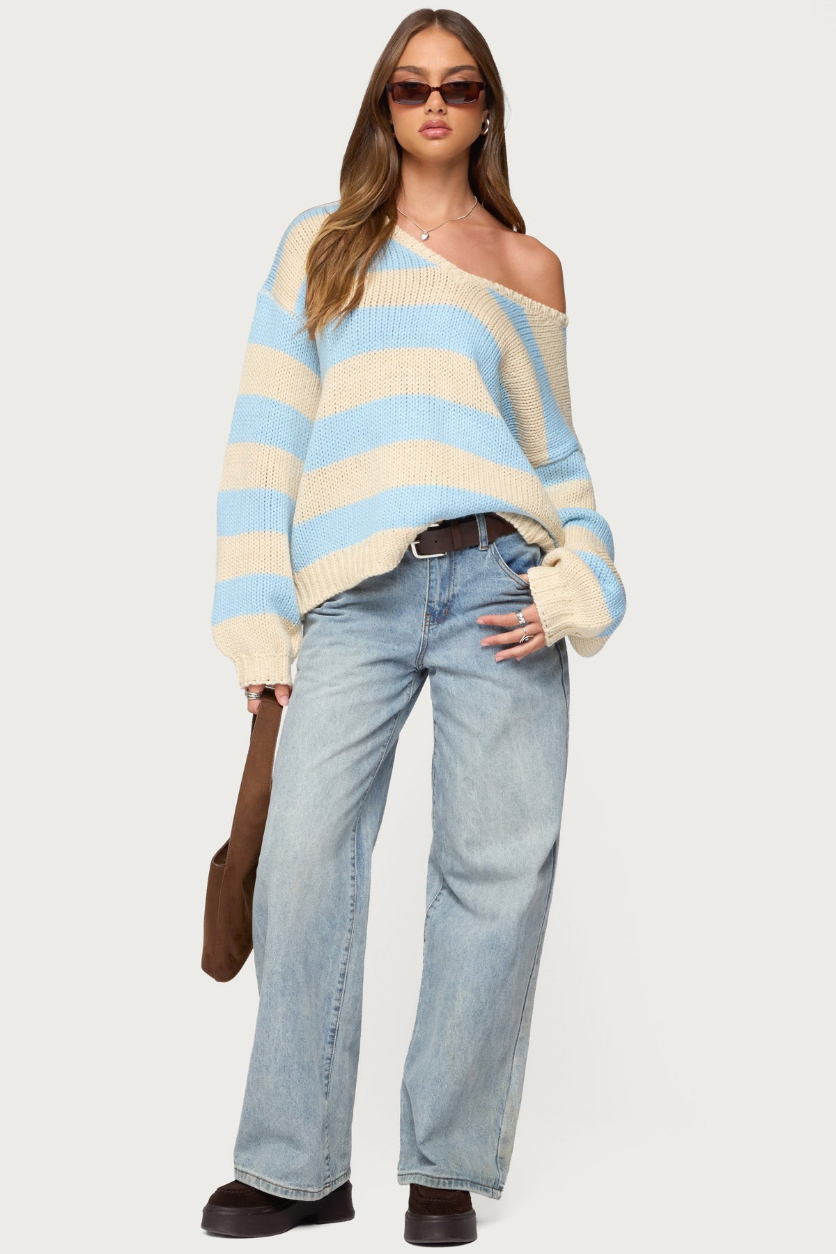 Tracie Striped Oversized Sweater - Image 3