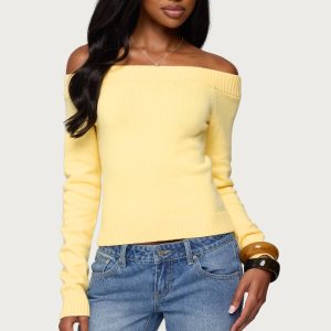 Elona Off Shoulder Knit Top