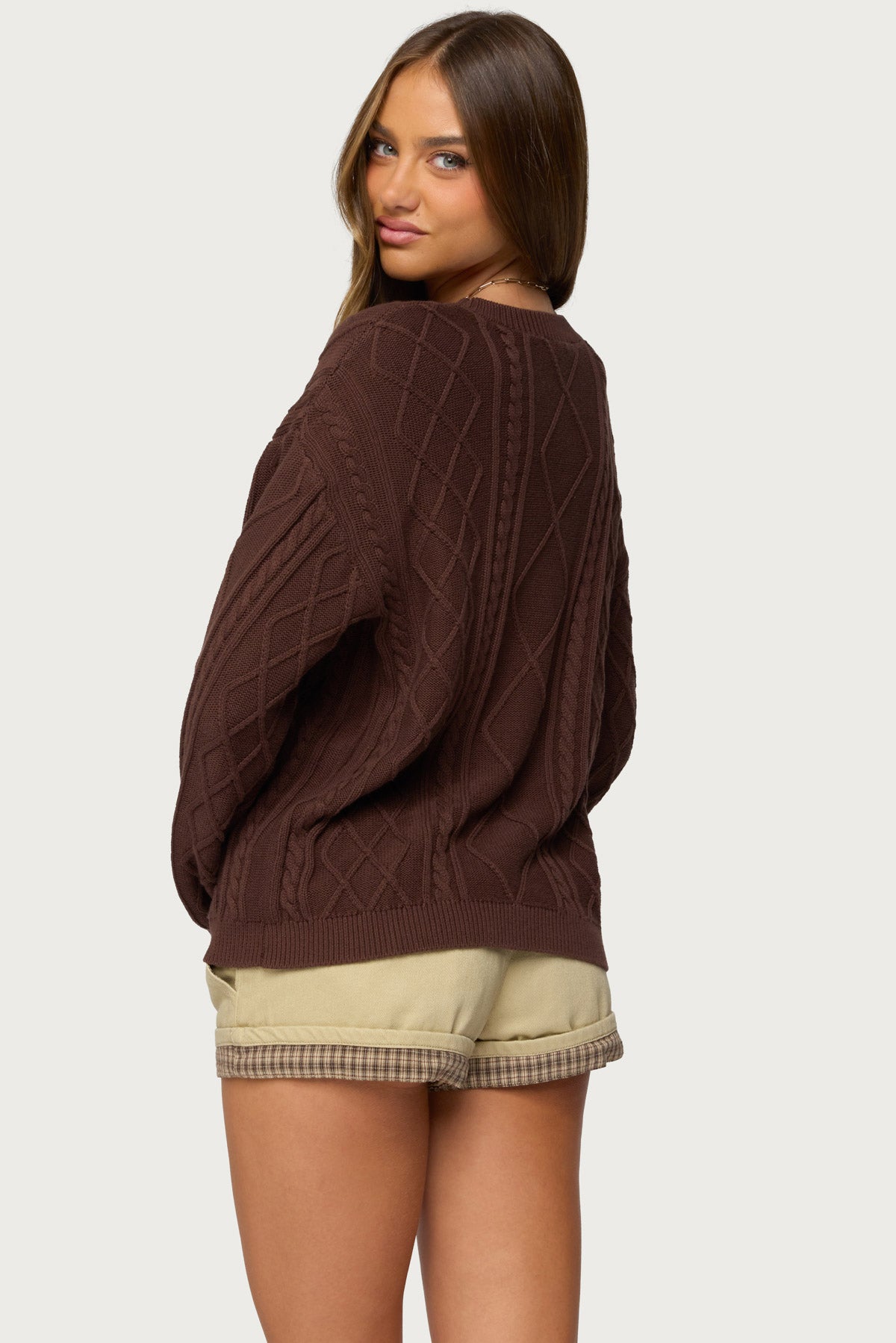 Jessy Cable Knit Oversized Sweater - Image 5