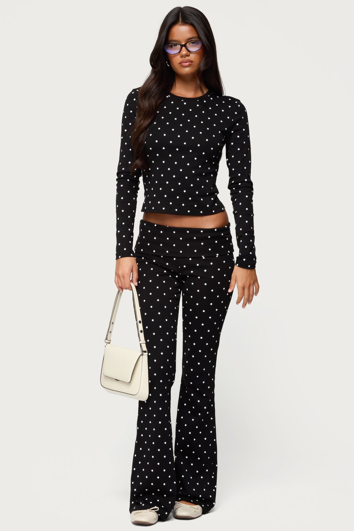 Daliya Polka Dot Long Sleeve Top - Image 3