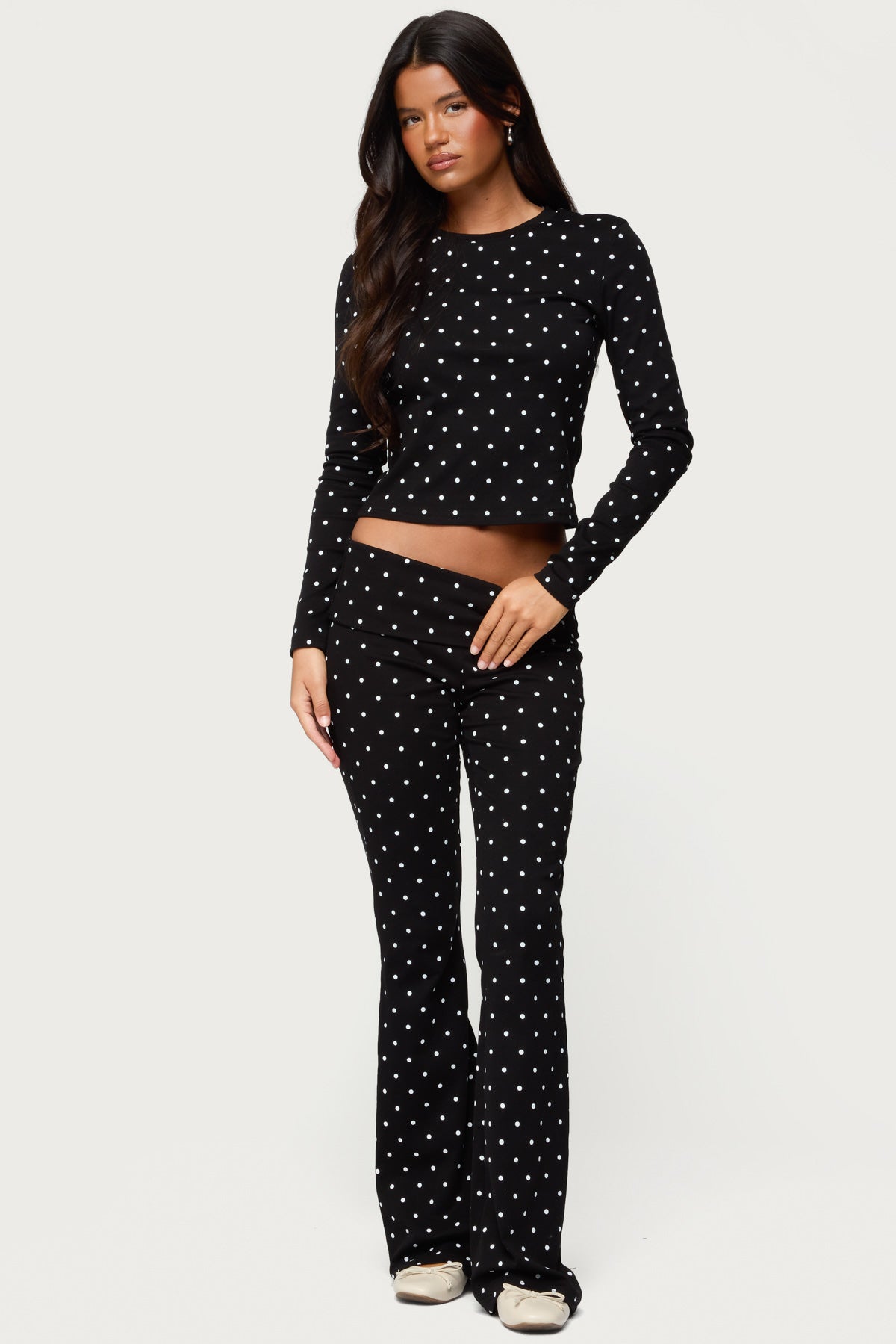 Daliya Polka Dot Long Sleeve Top - Image 6