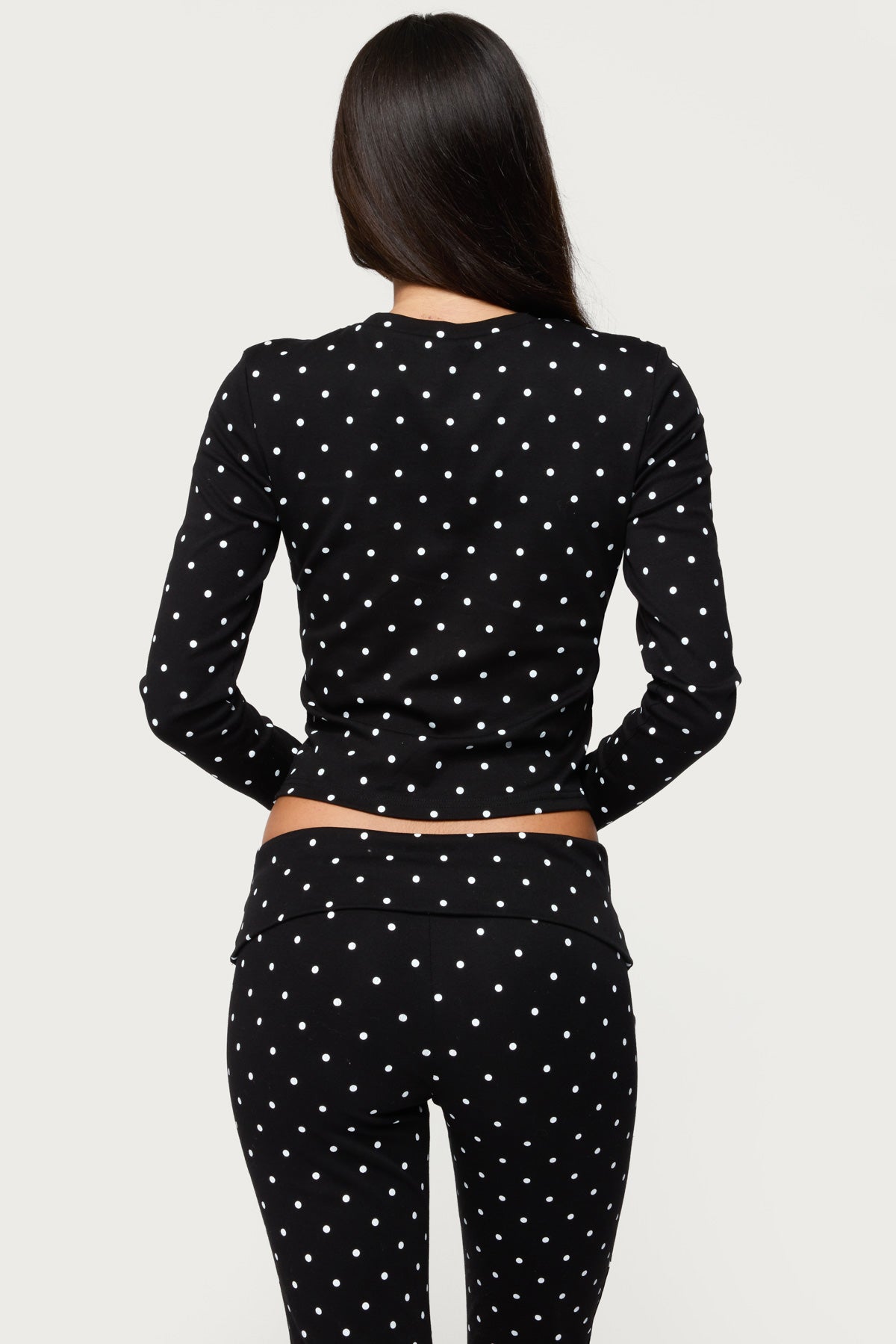 Daliya Polka Dot Long Sleeve Top - Image 5
