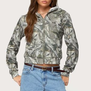 Tayler Camo Zip Up Hoodie