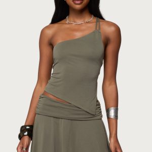 Janah Asymmetric One Shoulder Backless Top