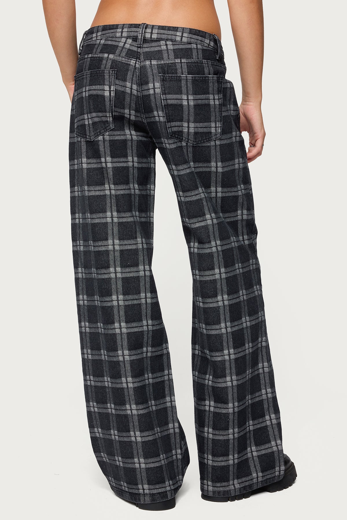 Kailani Plaid Low Rise Baggy Jeans - Image 5