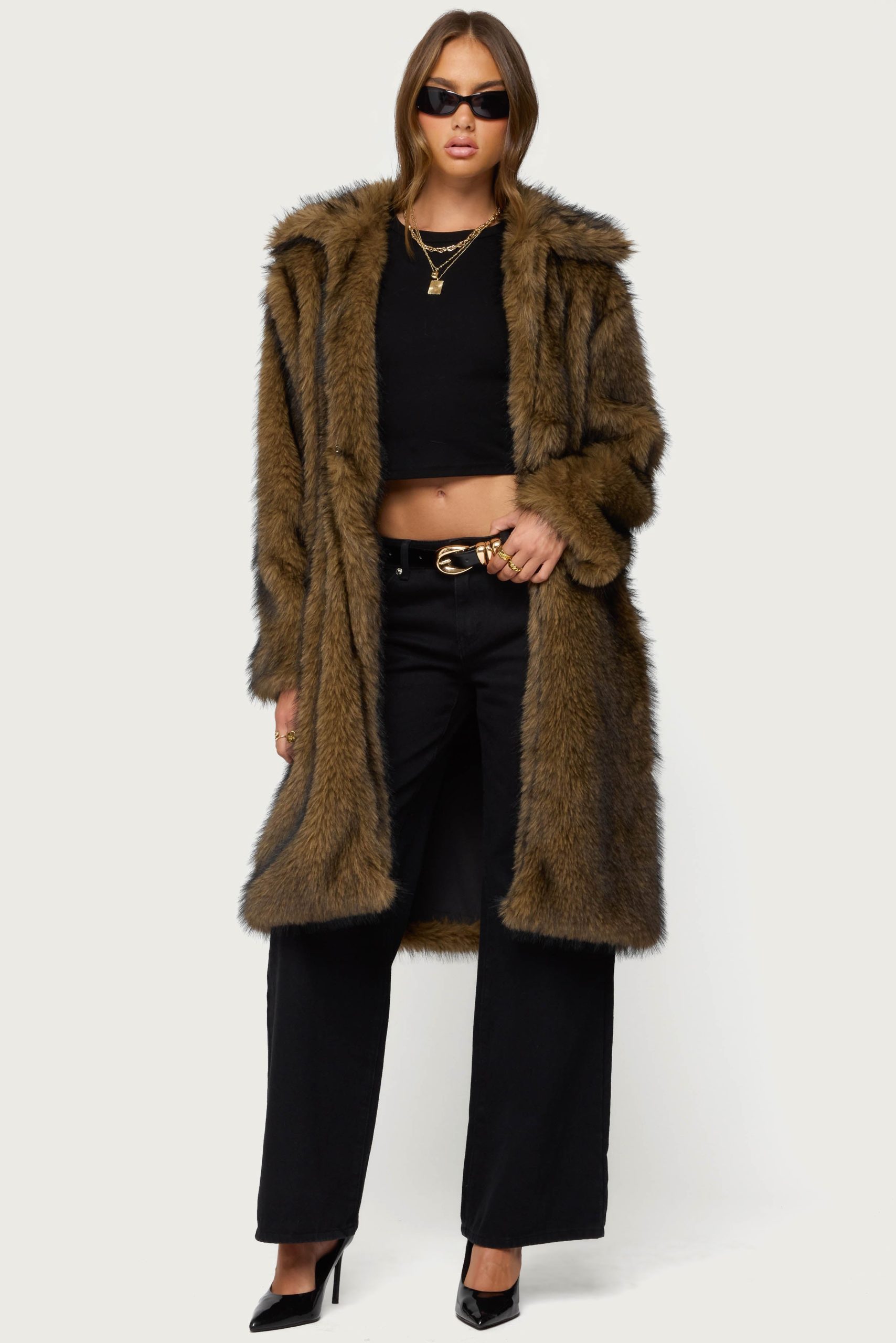 Saphira Oversized Faux Fur Maxi Coat - Image 2
