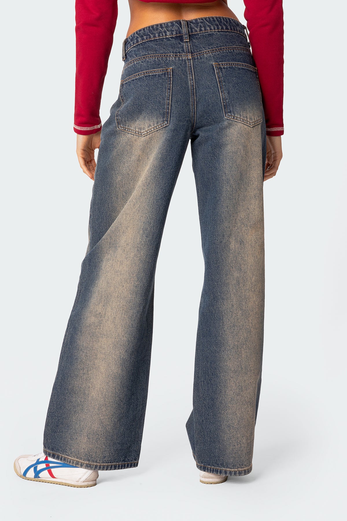 Raelynn Washed Low Rise Jeans - Image 4