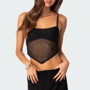 Cressida Sheer Mesh Tank Top