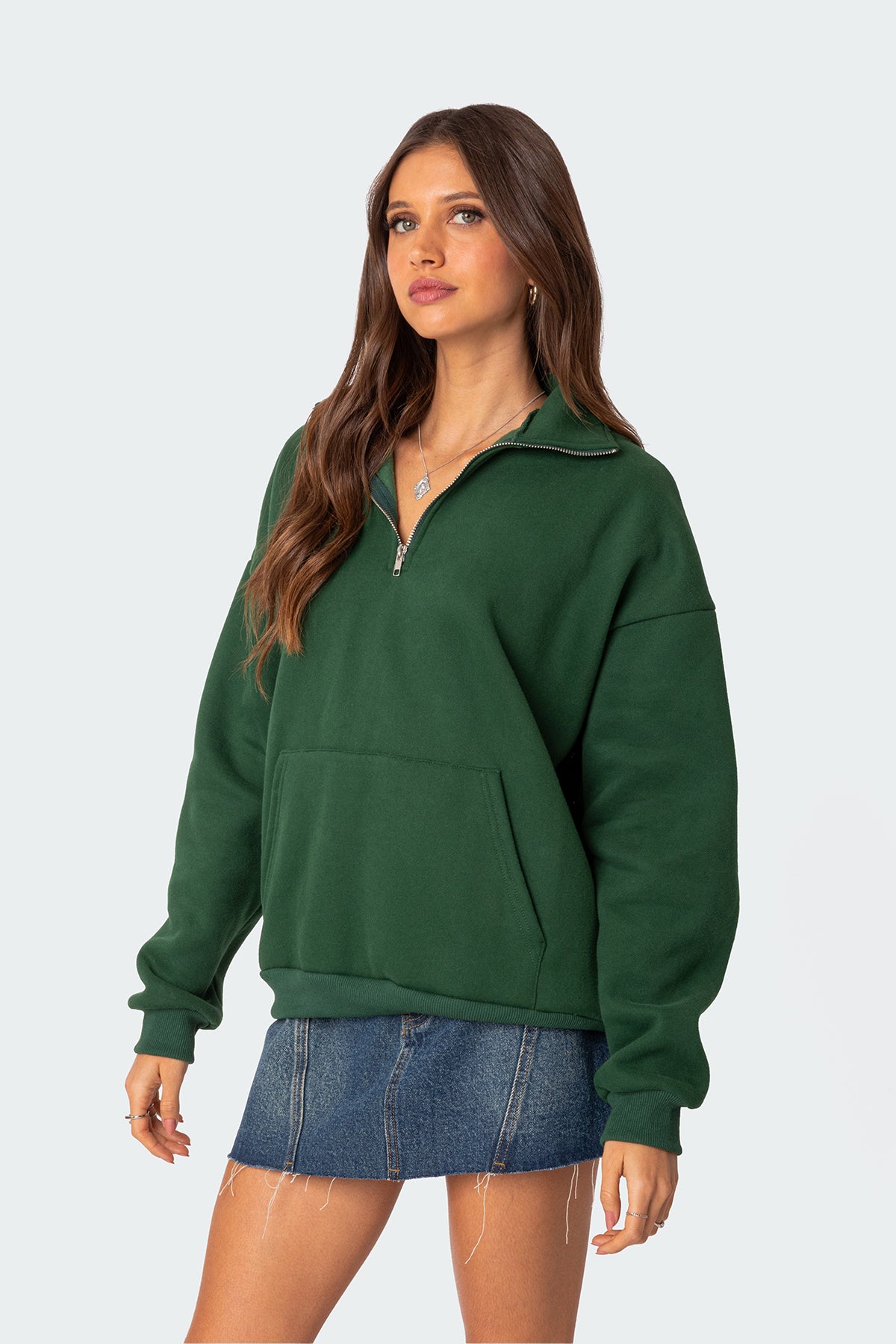 Oversized Quarter Zip Sweatshirt - Image 3