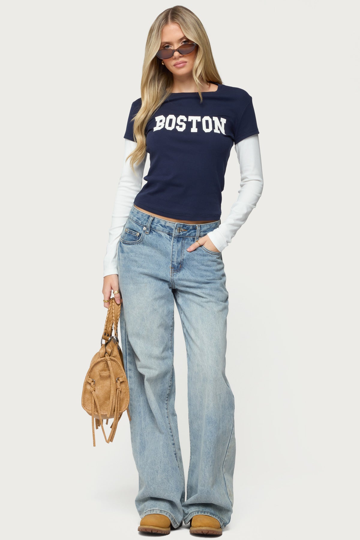 Boston Layered Long Sleeve T Shirt - Image 2