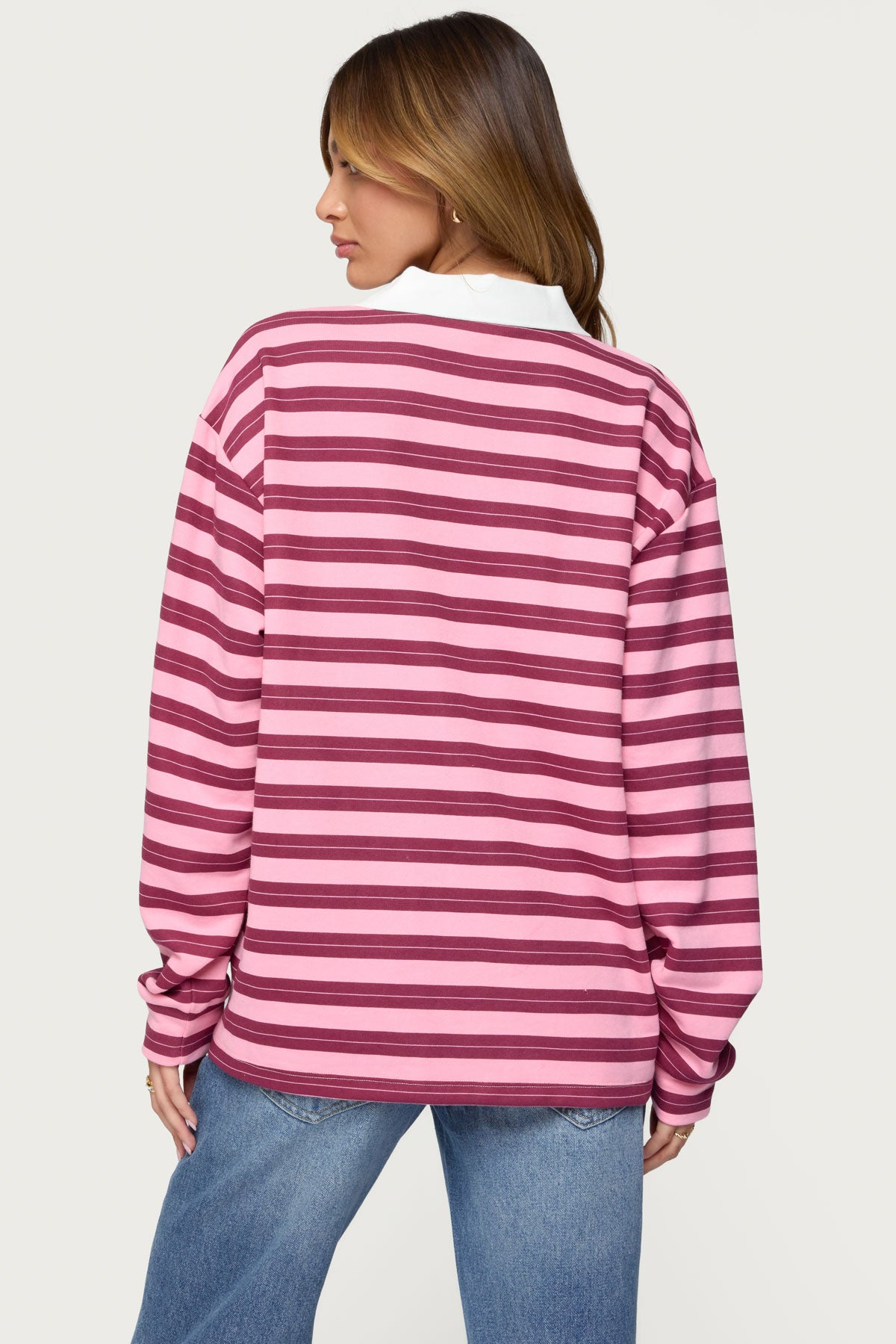 Maureen Striped Polo Sweatshirt - Image 6