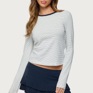 Brianna Striped Long Sleeve T Shirt