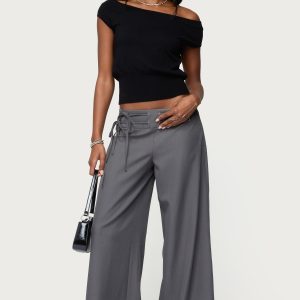 Willard Baggy Lace Up Belt Pants