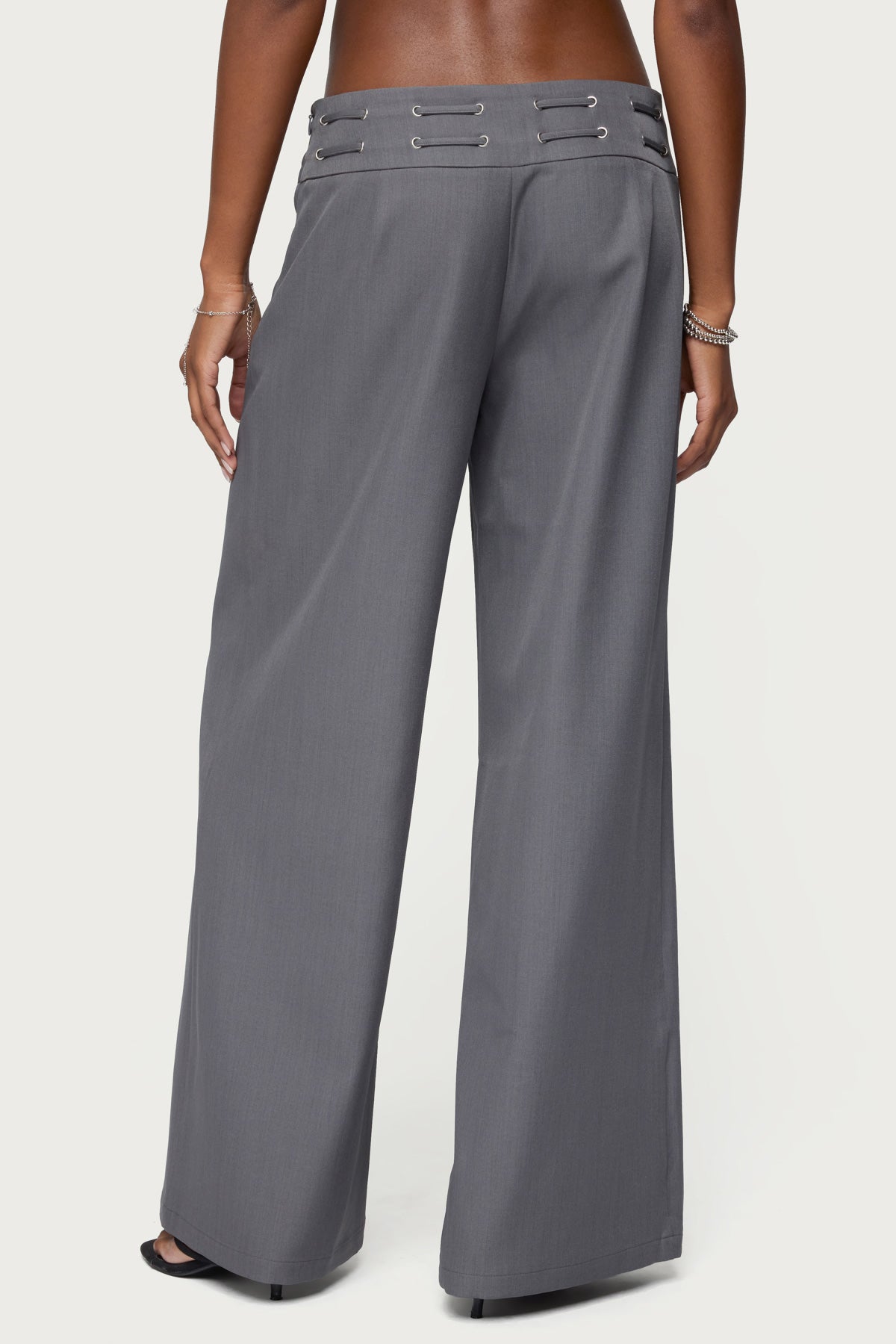 Willard Baggy Lace Up Belt Pants - Image 4