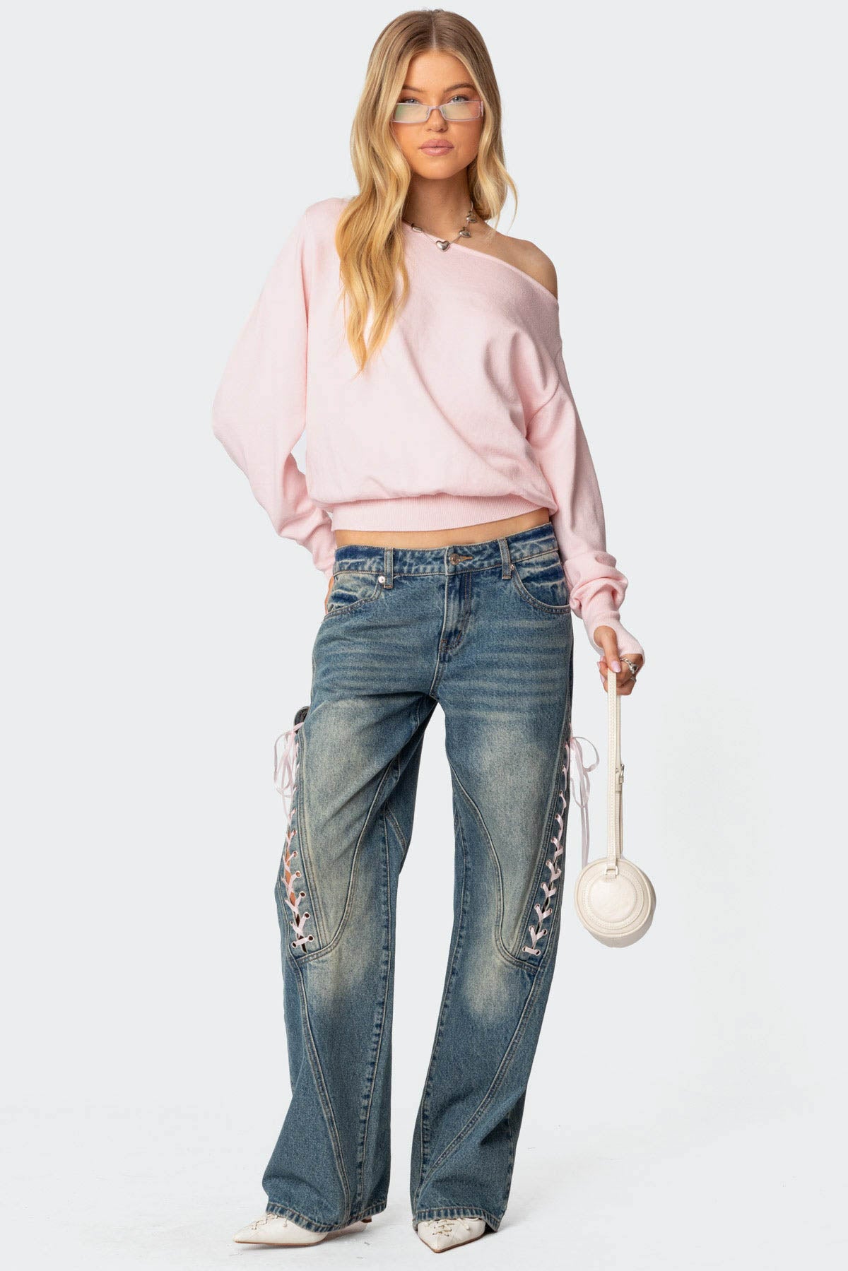 Off Shoulder Oversized Sweater - Image 5