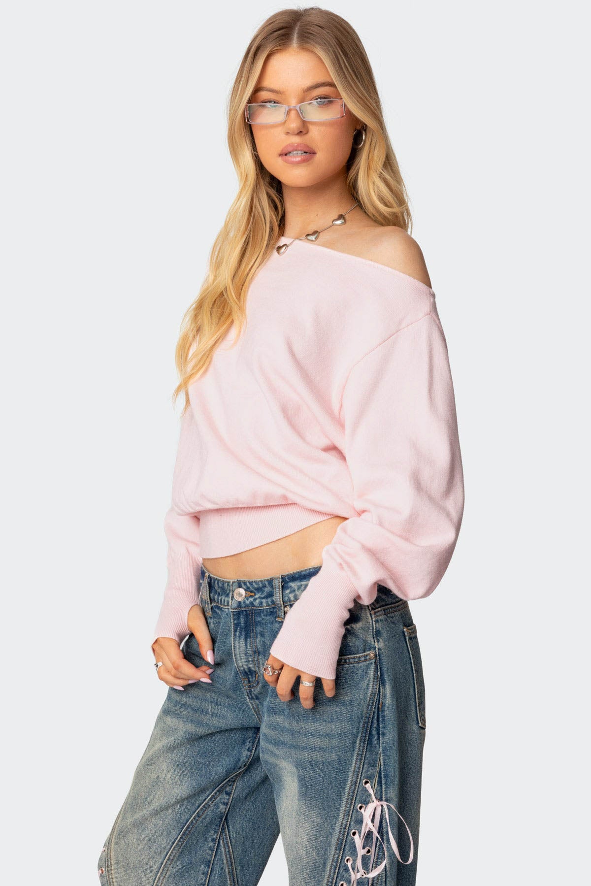 Off Shoulder Oversized Sweater - Image 4