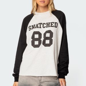 Snatched Oversized Long Sleeve T Shirt