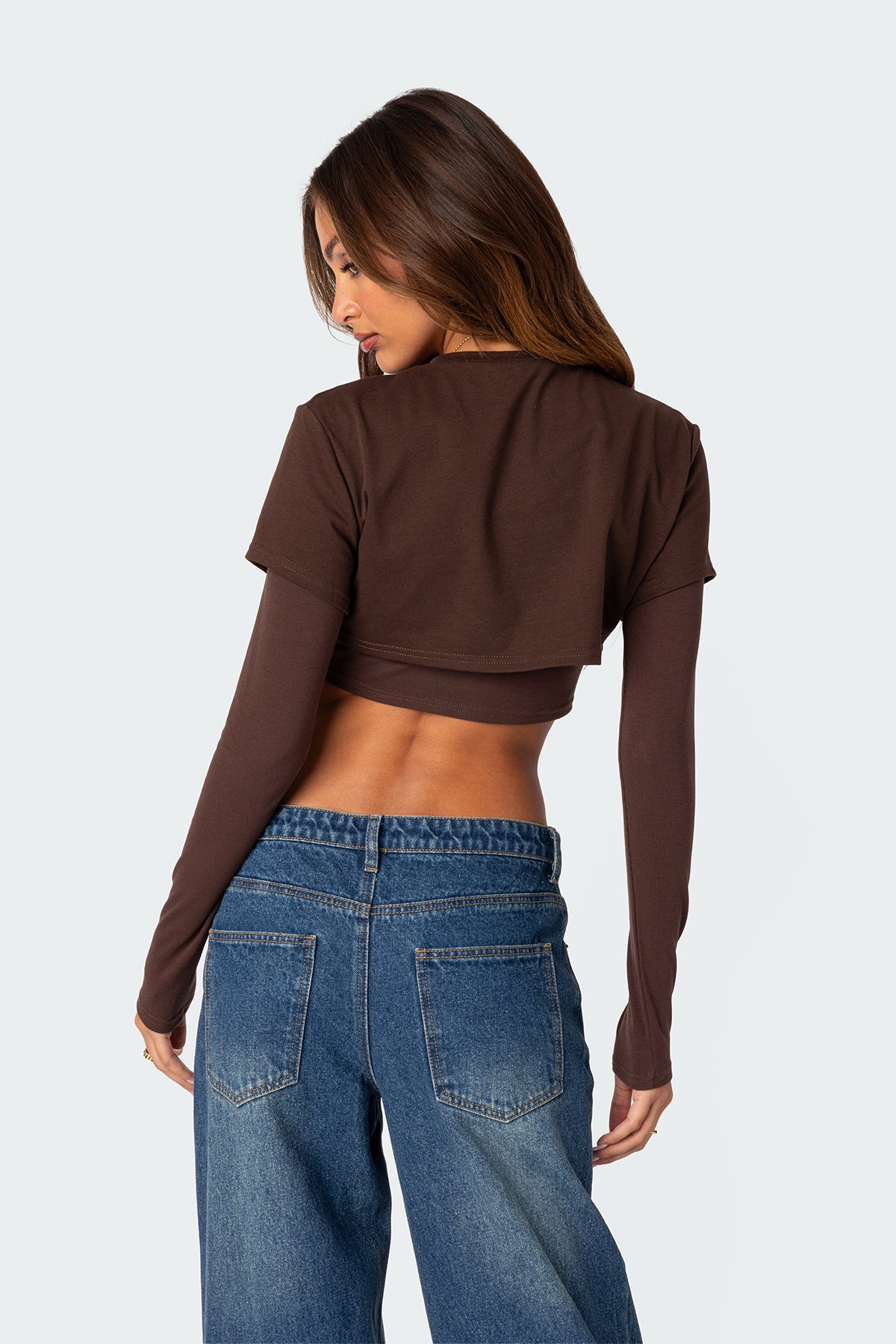 Vick Layered Cropped T-Shirt - Image 4