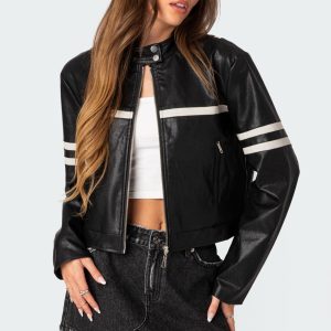 Rockstar Oversized Faux Leather Jacket