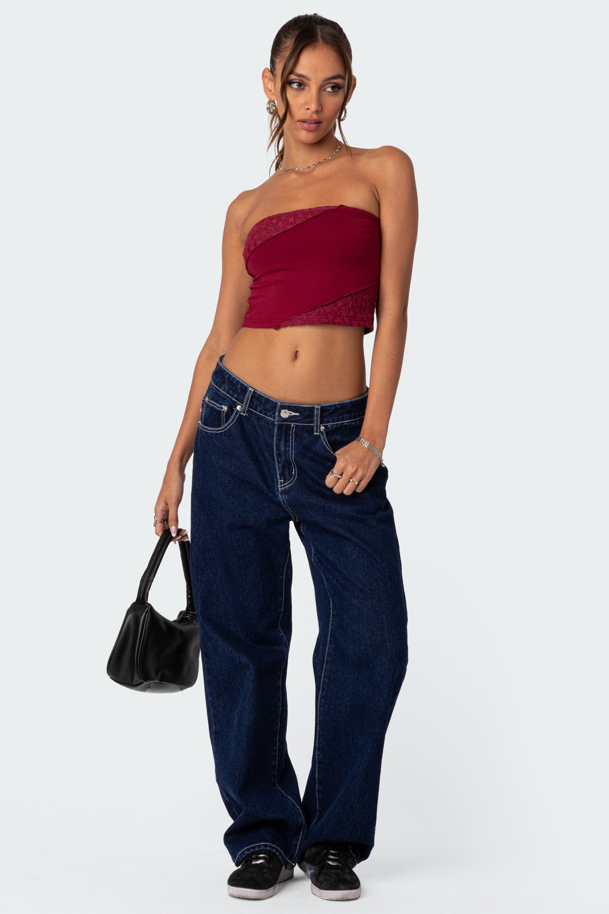 Lace Patchwork Tube Top - Image 2