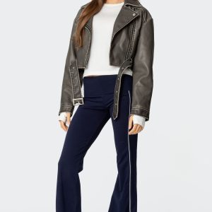 Livie Fold Over Flared Leggings