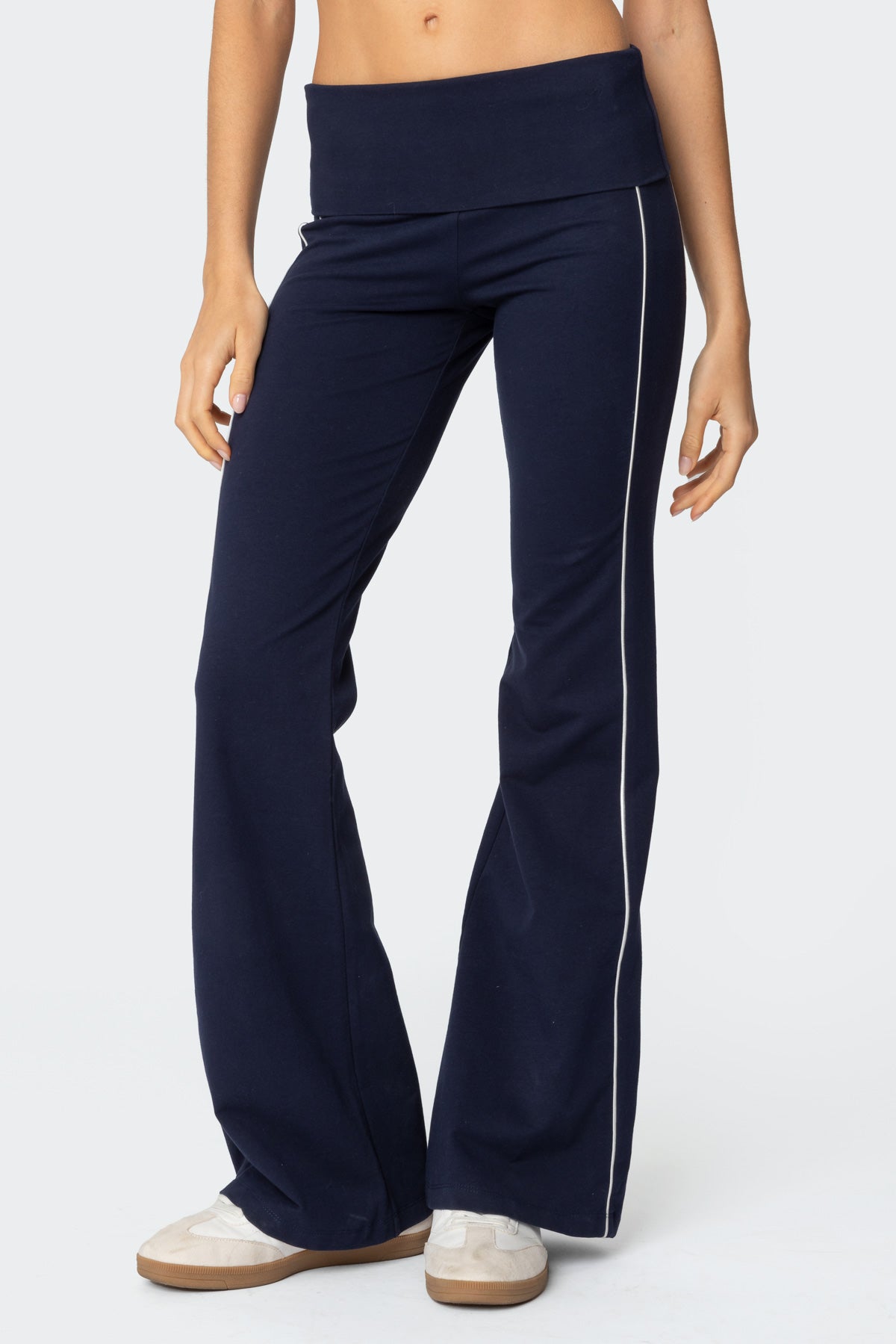 Livie Fold Over Flared Leggings - Image 2