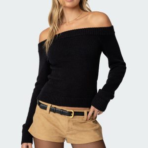 Elona Off Shoulder Knit Top
