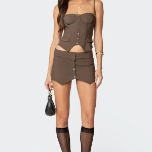 Ellis Buttoned Up Mini Skort