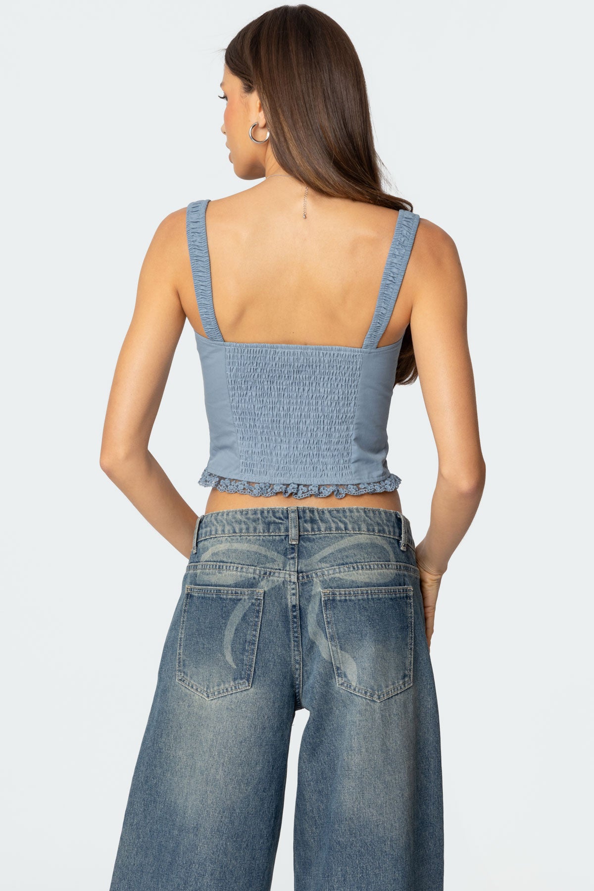 Juliet Ruched Lace Up Corset - Image 5