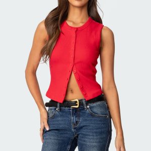 Basel Button Up Tank Top