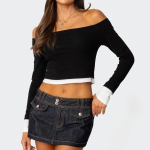 Jovi Layered Off Shoulder Top