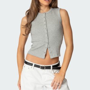 Basel Button Up Tank Top