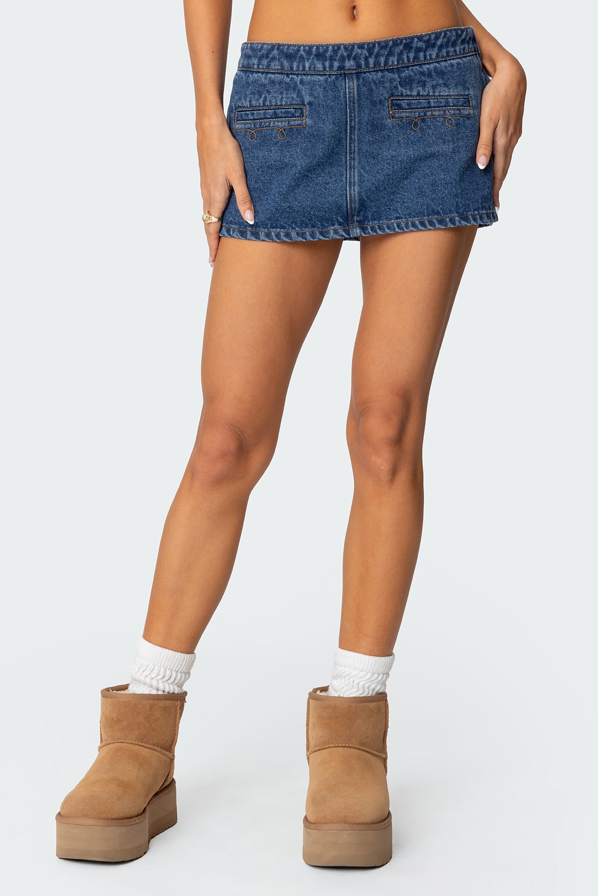 Anita Denim Mini Skort - Image 2