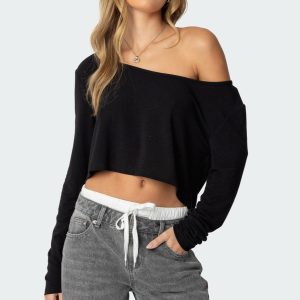 Cropped Off Shoulder Top