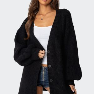 Mathilde Oversized V Neck Cardigan