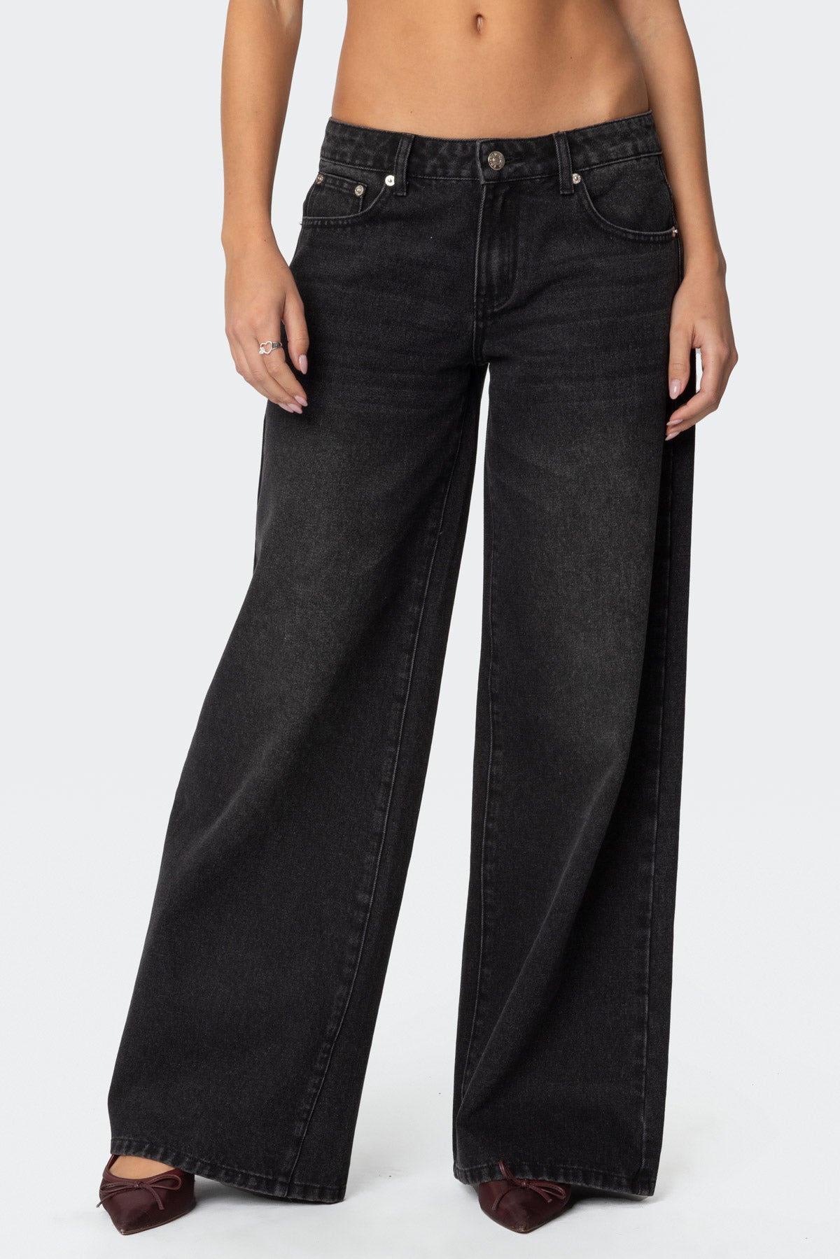 Vyxen Vintage Washed Low Rise Jeans - Image 2