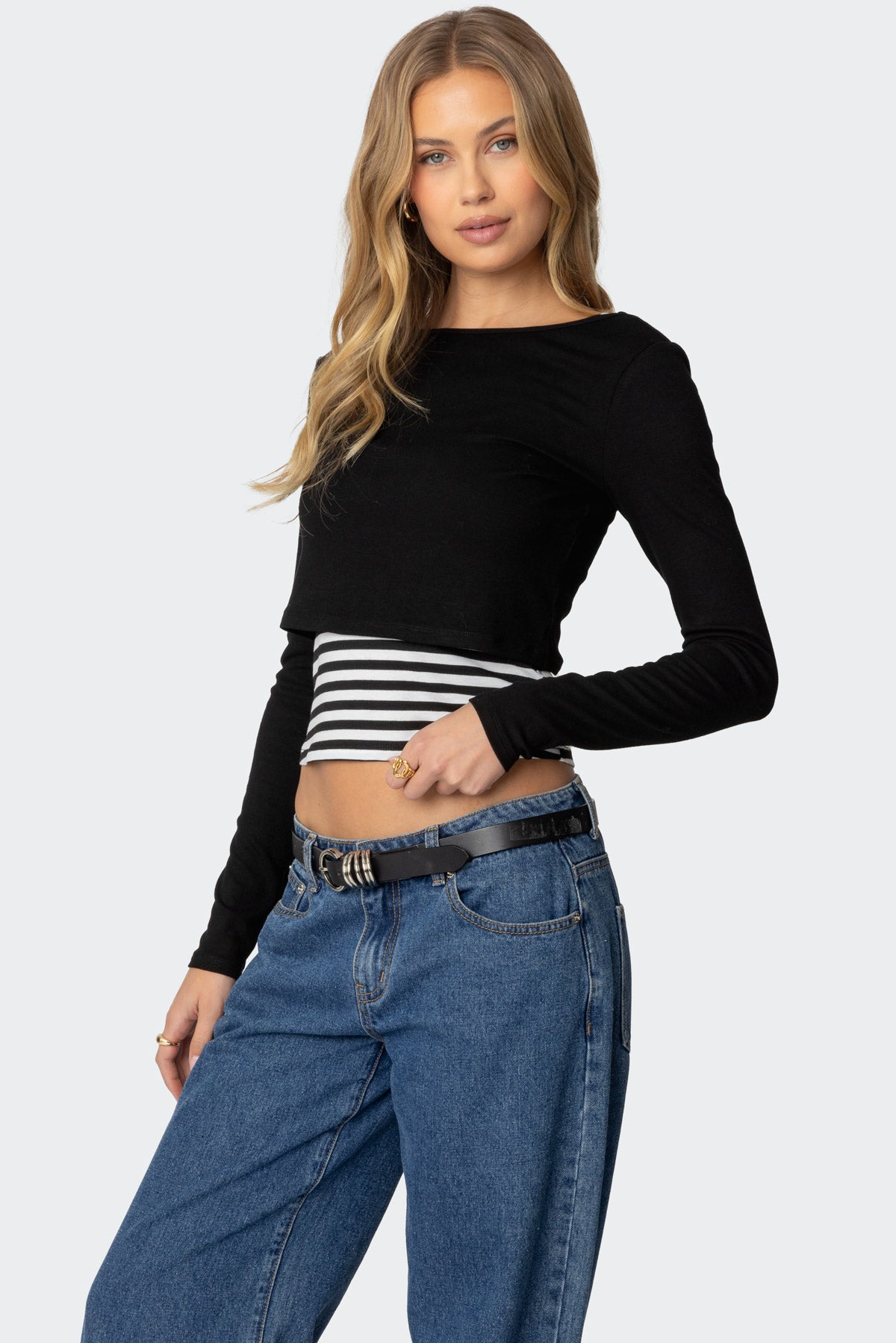 Shania Layered Striped Top - Image 4