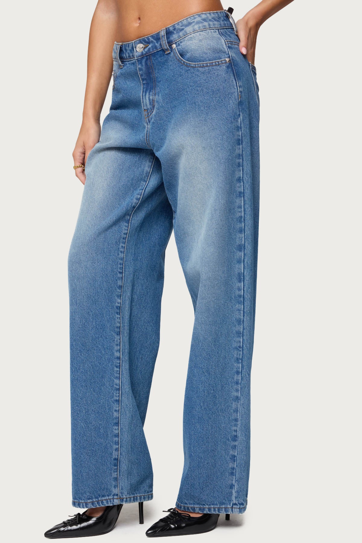 Rorie Mid Rise Straight Leg Jeans - Image 4