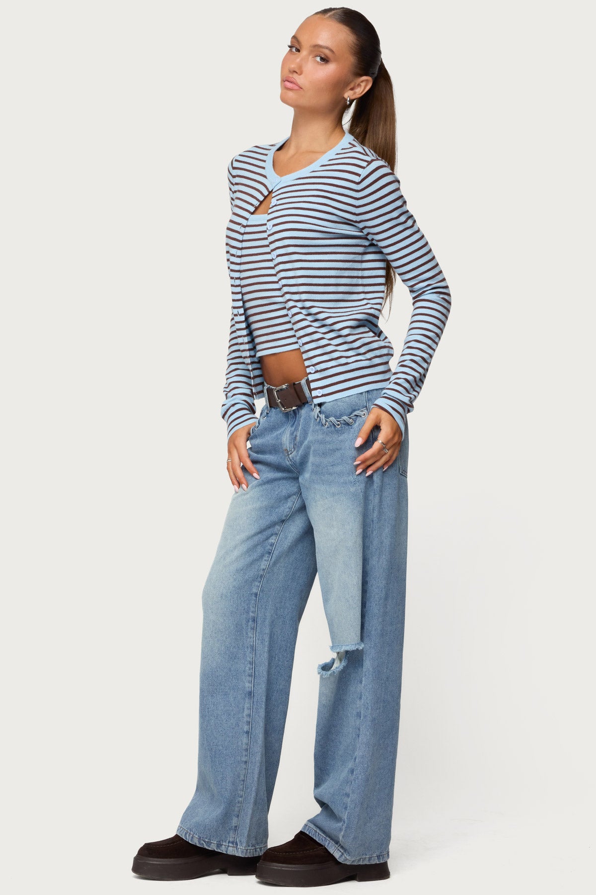 Dutton Distressed Low Rise Jeans - Image 3