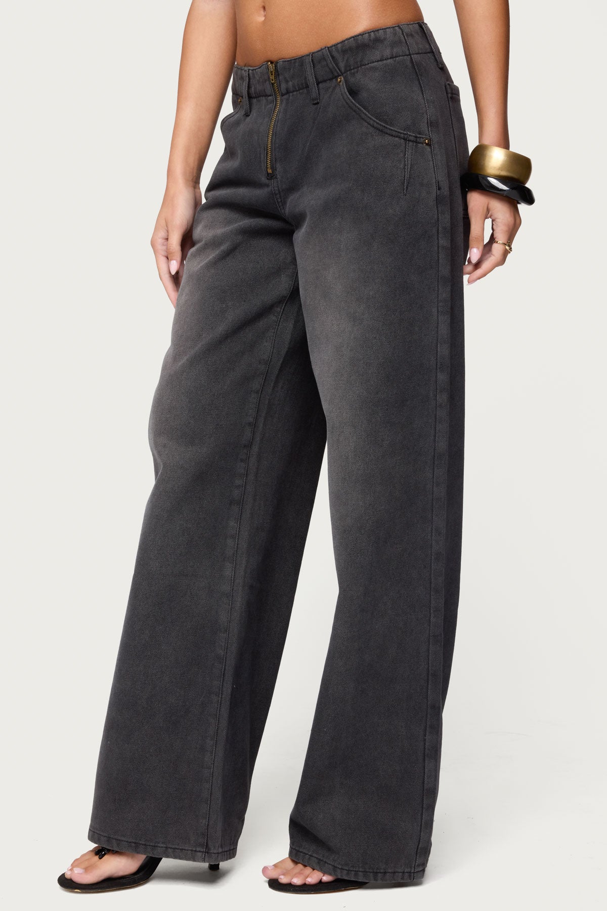 Aliyah Zip Low Rise Jeans - Image 3