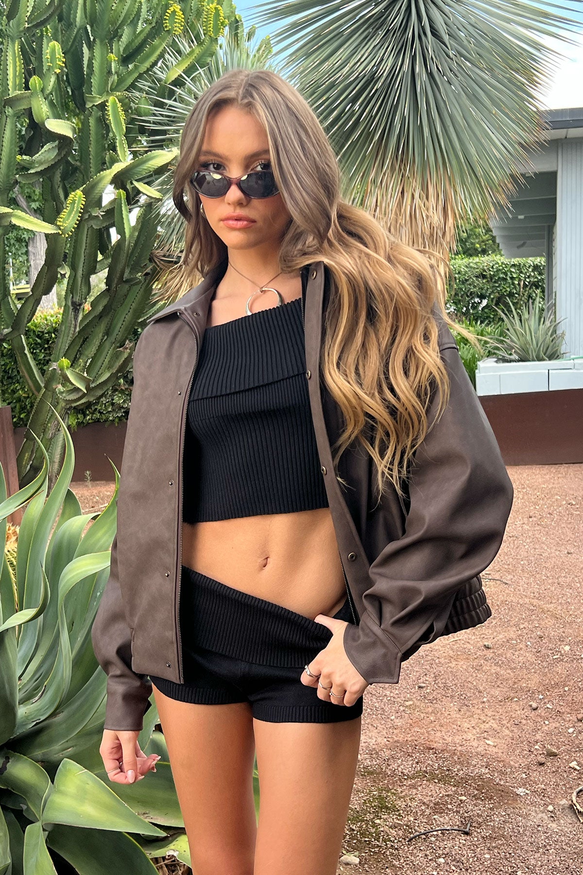 Mori Oversized Faux Leather Jacket - Image 6