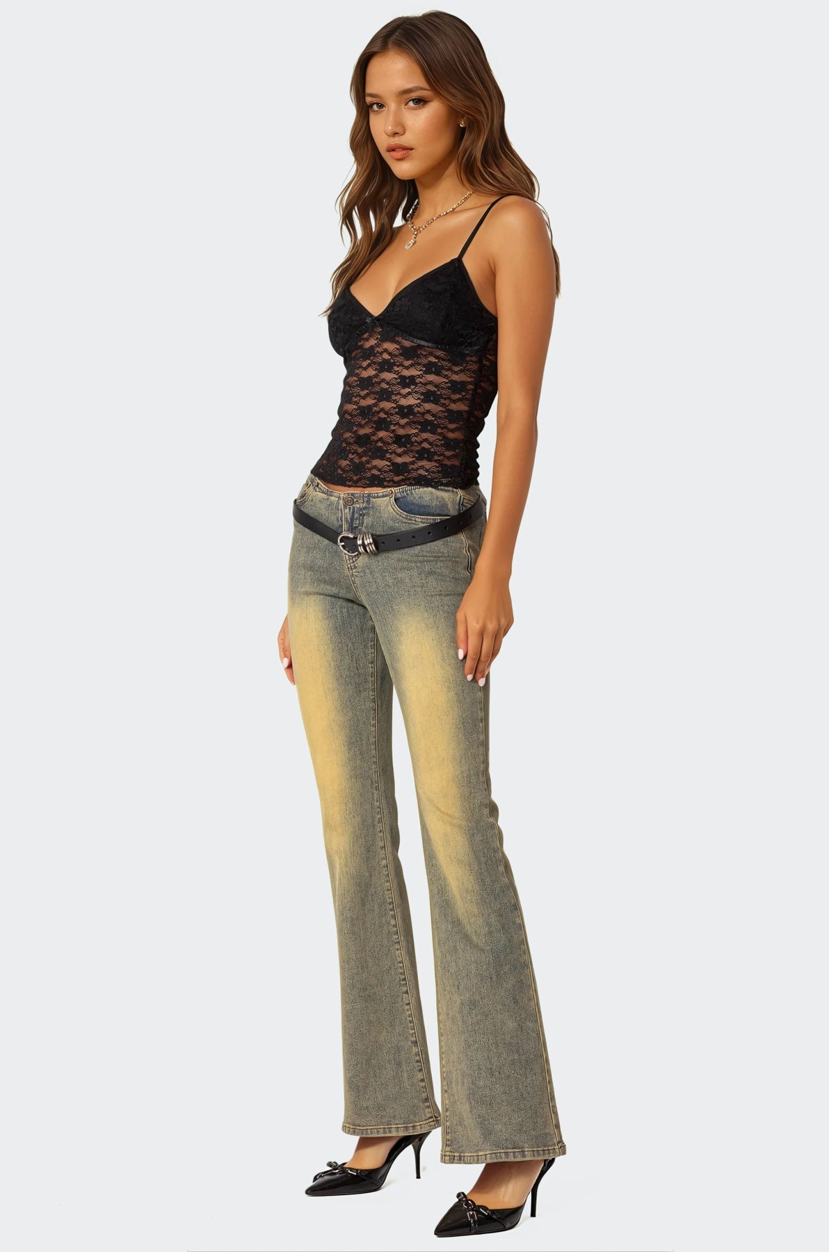 Eira Sheer Lace Tank Top - Image 2