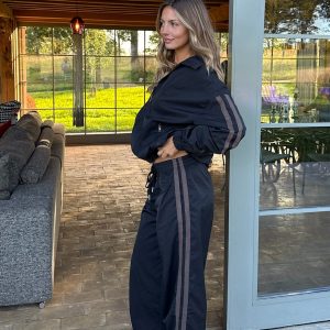 Kieran Stripey Nylon Track Jacket